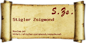 Stigler Zsigmond névjegykártya